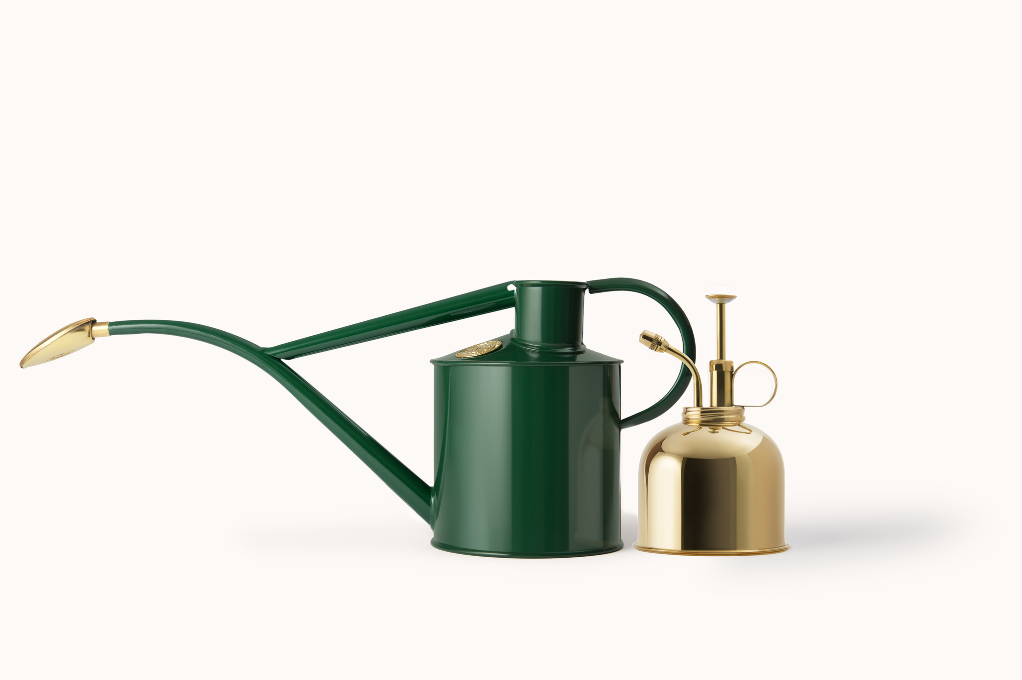 The Rowley Ripple - Houseplant Set - Green & Brass - Two Pint